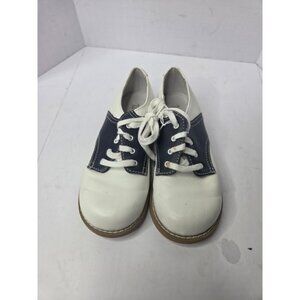 Willits Chris Saddle Shoes Kids 11D White Navy Blue Leather Oxford 3122 057